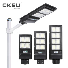 OKELI High Effciency Waterproof IP66 Outdoor 90w 200w 300w All In One Integrated Led Solar Street Lamp